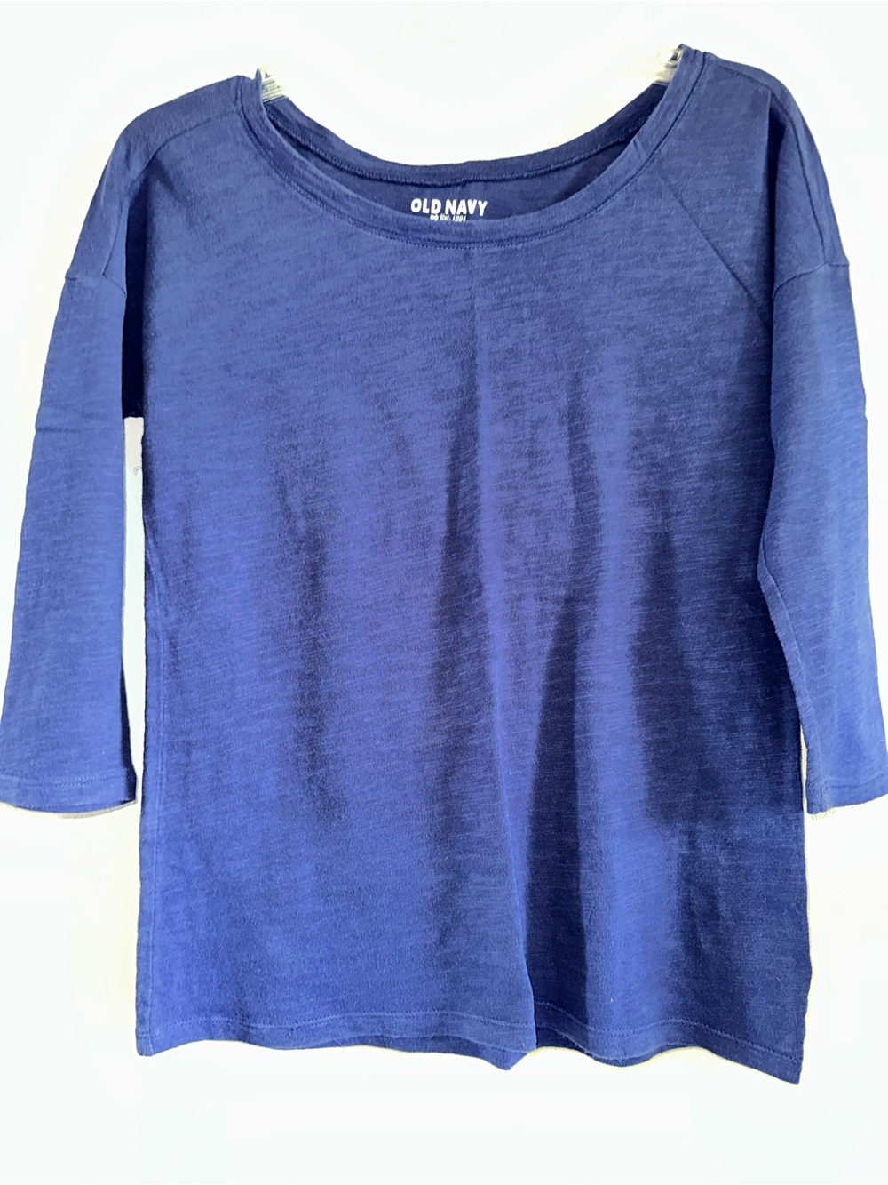 Old Navy Girls' Navy Blue 3/4 Sleeve Top XS 100% cotton